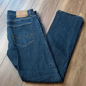 American Eagle Outfitters Men's Dark Blue Straight Jeans